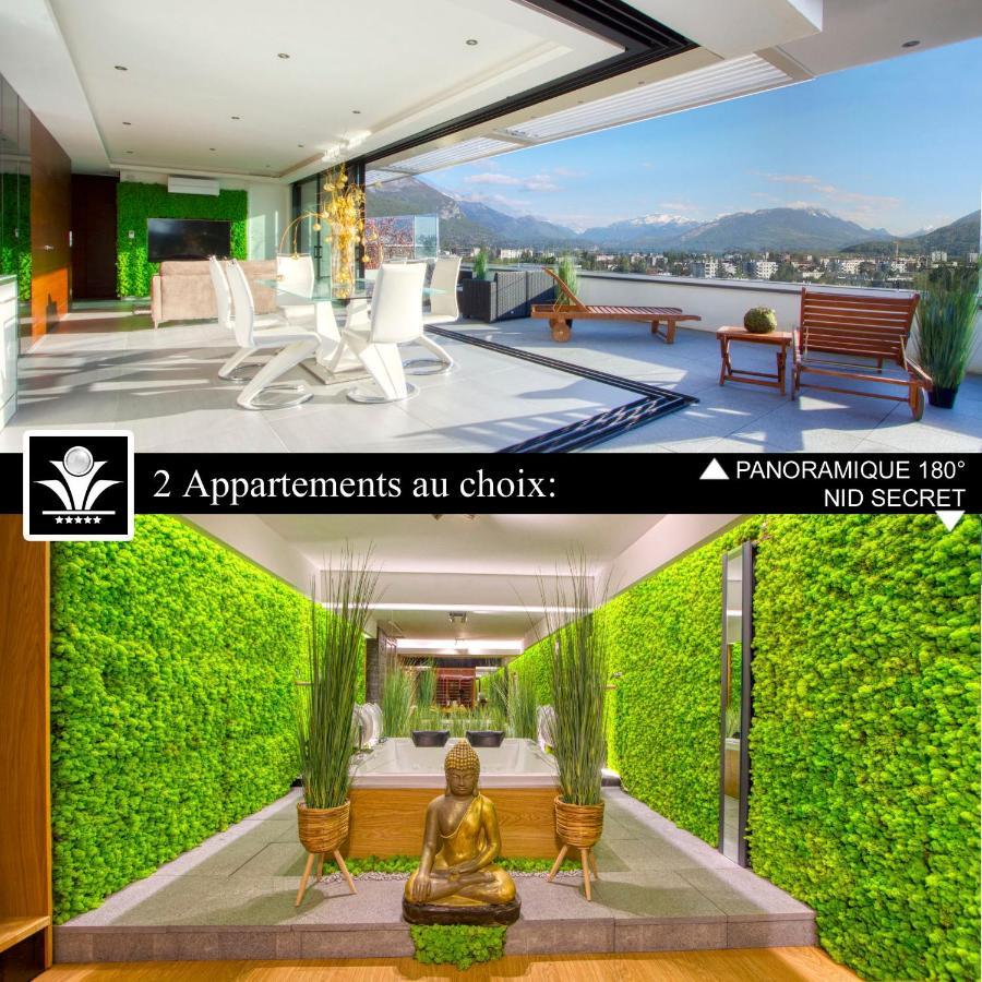 Panoramique 180 Lac Et Montagne Et Nid Secret Spa Romantique Аннесі Екстер'єр фото